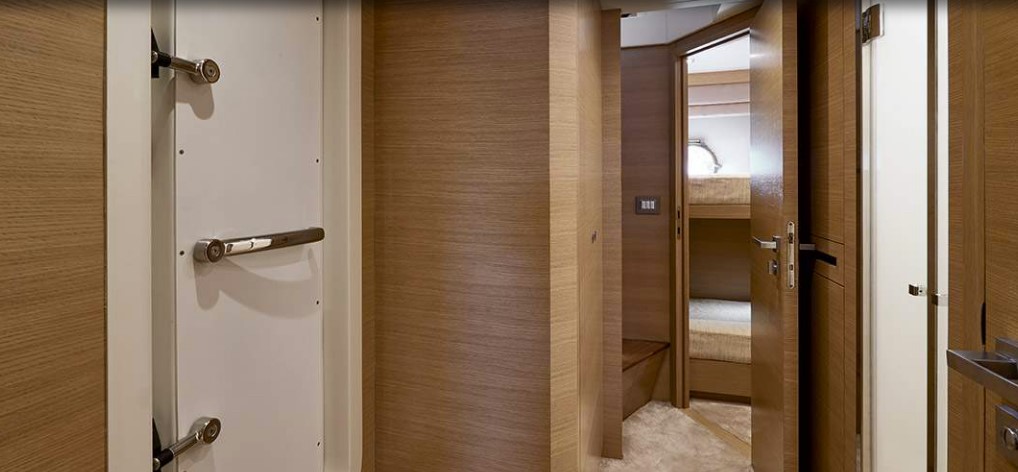 Monte Carlo Yachts 80 engine room entry