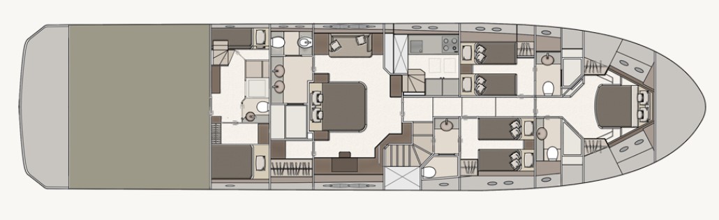 Monte Carlo Yachts 80 lower deck