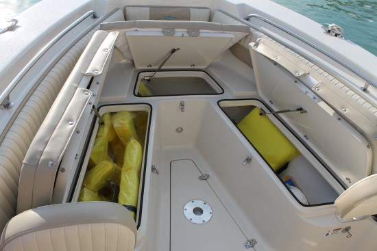 Sea Chaser 24 HFC storage compartments