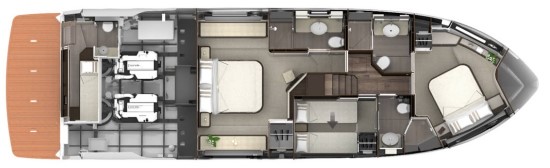 Absolute 58 Fly yacht configuration