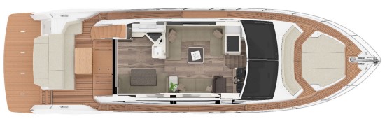 Absolute 58 Fly main deck layout