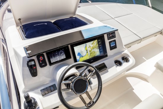 Absolute 58 Fly helm console storage