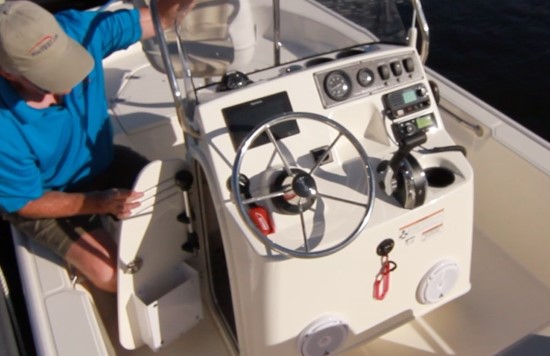 Boston Whaler 150 Montauk Storage Door