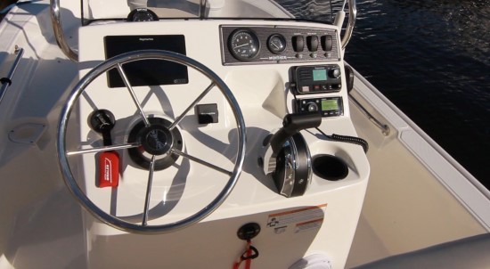 Boston Whaler 150 Montauk Wheel and Control