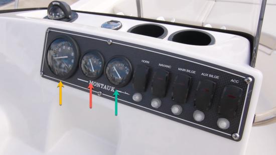 Boston Whaler 170 Montauk gauge
