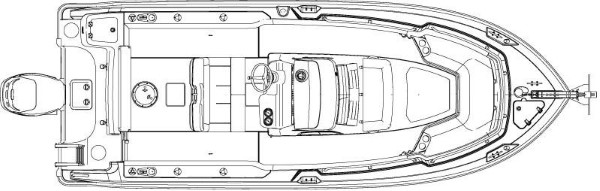 Boston Whaler 230 Outrage layout