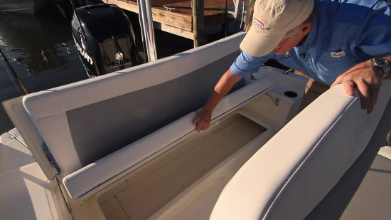 Boston Whaler 240 Dauntless Bench Storage