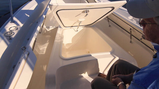 Boston Whaler 240 Dauntless Bow Compartments