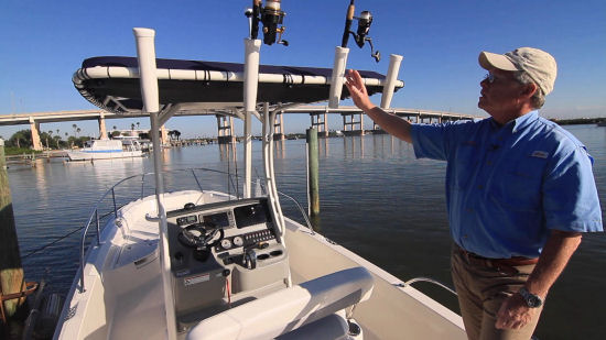 Boston Whaler 240 Dauntless T-Top Rod Holders