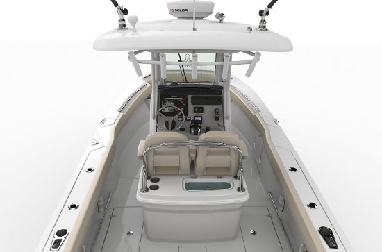 Boston Whaler 250 Outrage leaning post