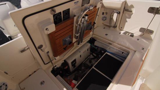 Boston Whaler 350 Realm mechanical room