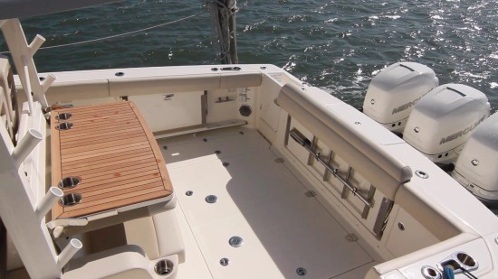 Boston Whaler 380 Outrage buffet table