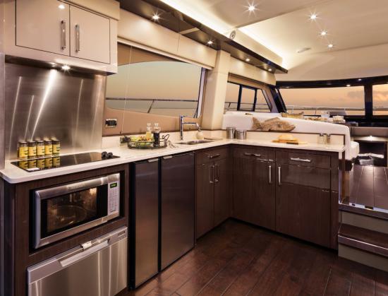 Carver C52 Command Bridge galley