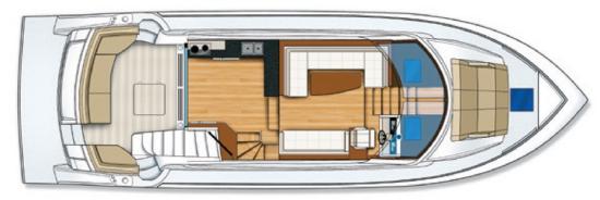 Carver C52 Command Bridge main deck