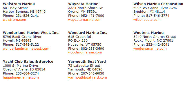 Certified Marine Dealers