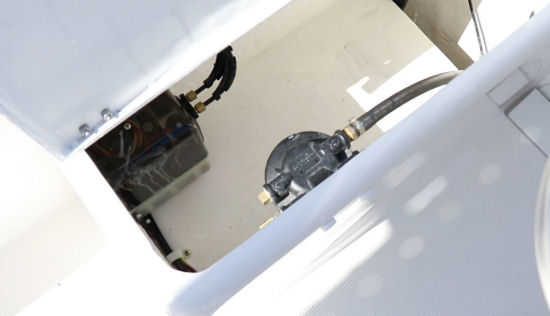 Dusky 252 Open Fisherman aft locker