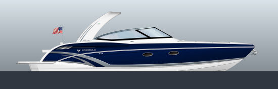 Formula 330 Crossover Bowrider flagship graphic option