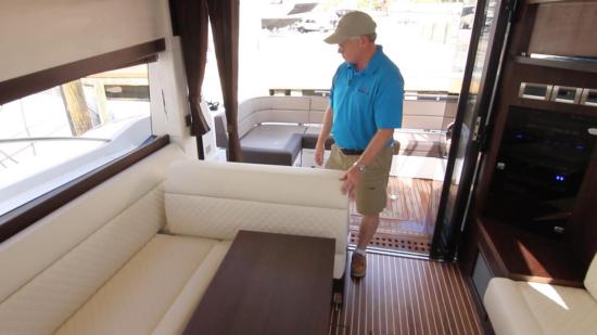 Galeon 420 Fly aft seats