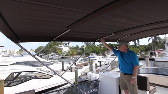 Galeon 420 Fly bimini top