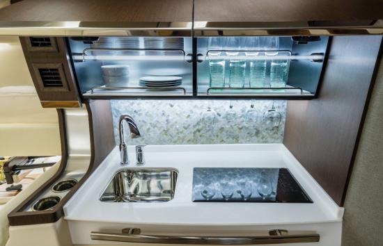 Grady-White Canyon 456 stovetop and sink