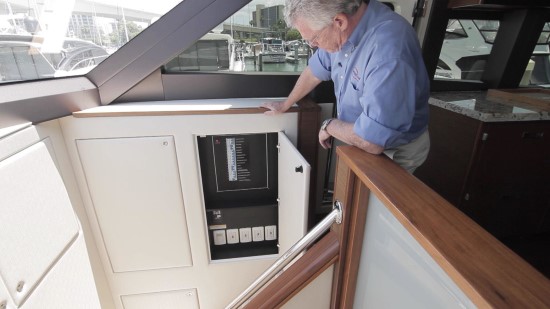 Hatteras 60 Motor Yacht electrical panel