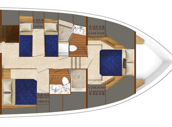 Hatteras 70 Motor Yacht accommodations