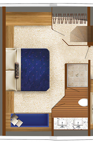 Hatteras 70 Motor Yacht master stateroom layout