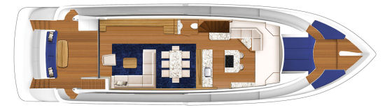 Hatteras 70 Motor Yacht optional layout