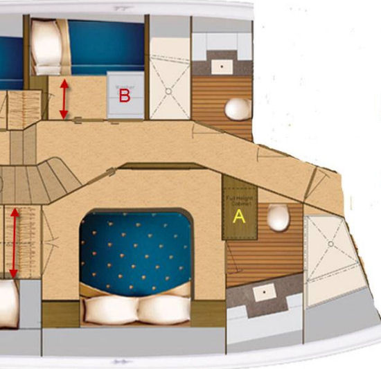 Hatteras GT 70 master layout