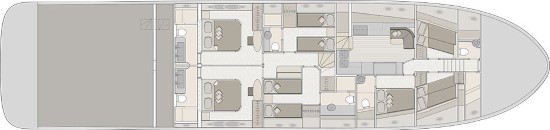 Monte Carlo Yachts 96 lower deck layout