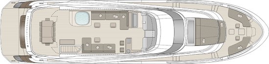 Monte Carlo Yachts 96 flybridge layout