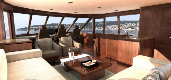 Ocean Alexander 100 Motoryacht sky lounge