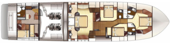 Ocean Alexander 90 Motoryacht accomodations layout