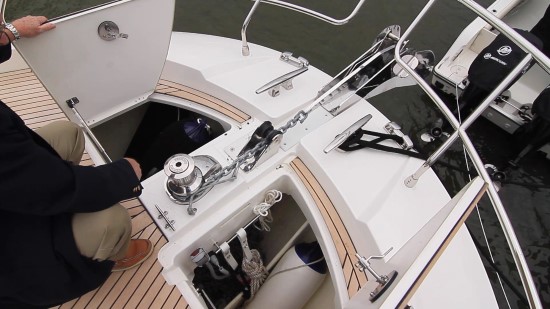 Prestige 630 bow storage