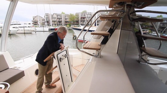 Prestige 630 lifejacket storage