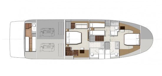 Prestige 630 lower decks layout