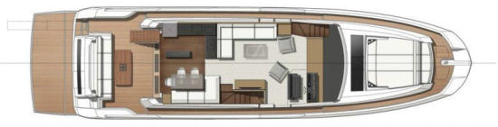 Prestige Yachts 680 deck plan