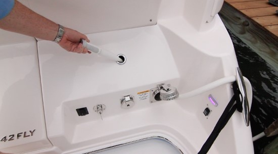 Regal 42 Fly transom shower