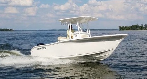 Sea Pro 219 Deep V CC running