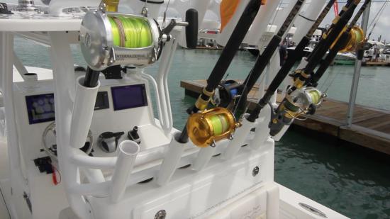 Shallow Sport 32 X3 rod holders