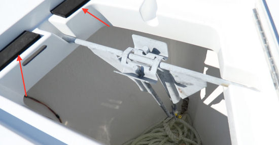 Stuart Boatworks 23 anchor locker