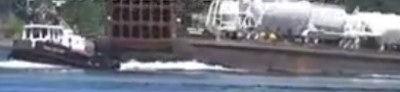 Tug being tripped