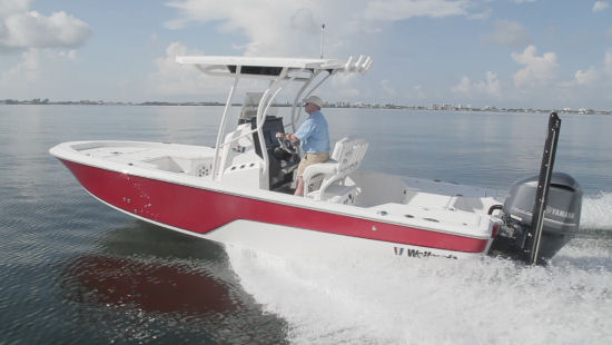 Wellcraft 241 Fisherman running