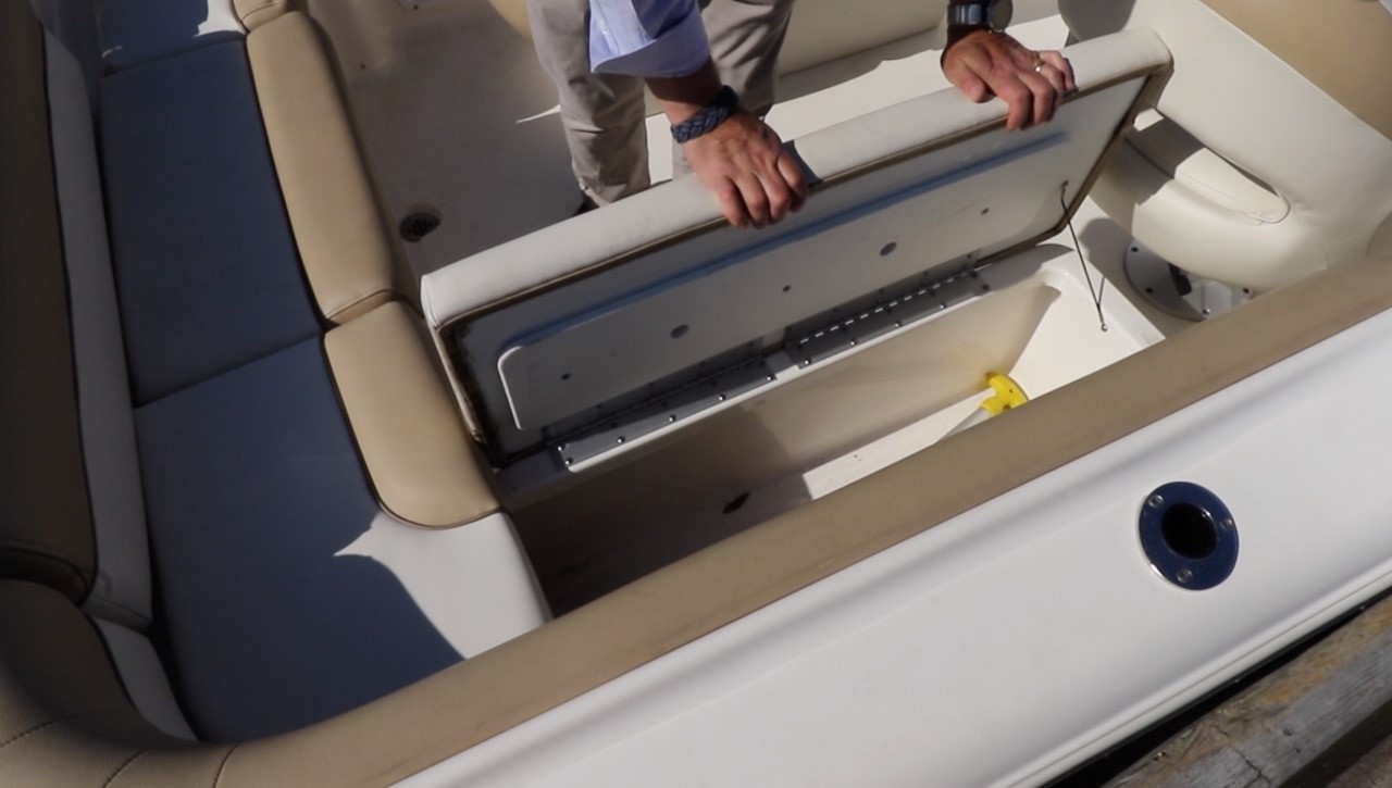 Starboard bench storage