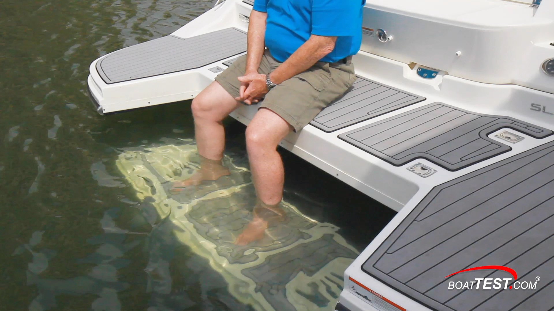 Swim platform submerged