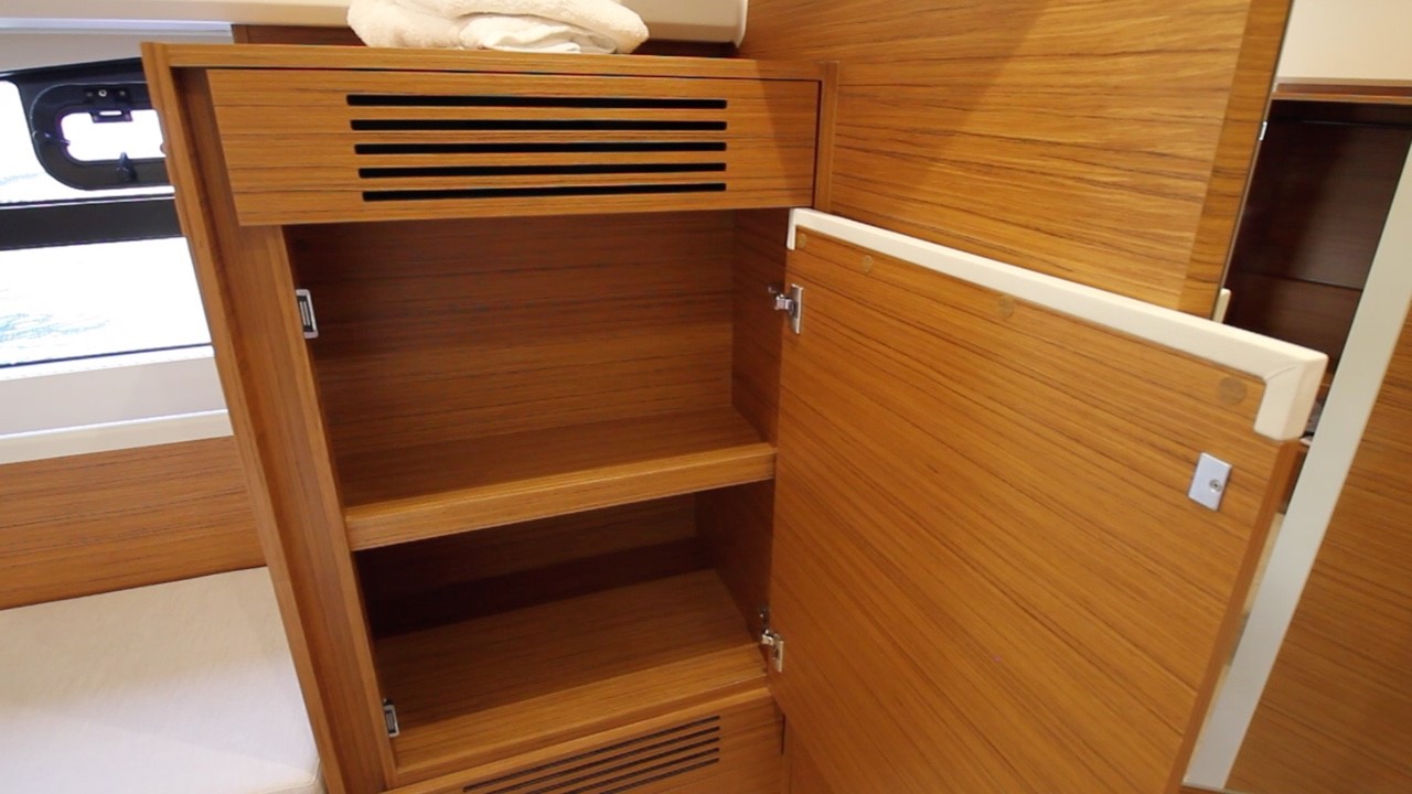 Forward stateroom storage