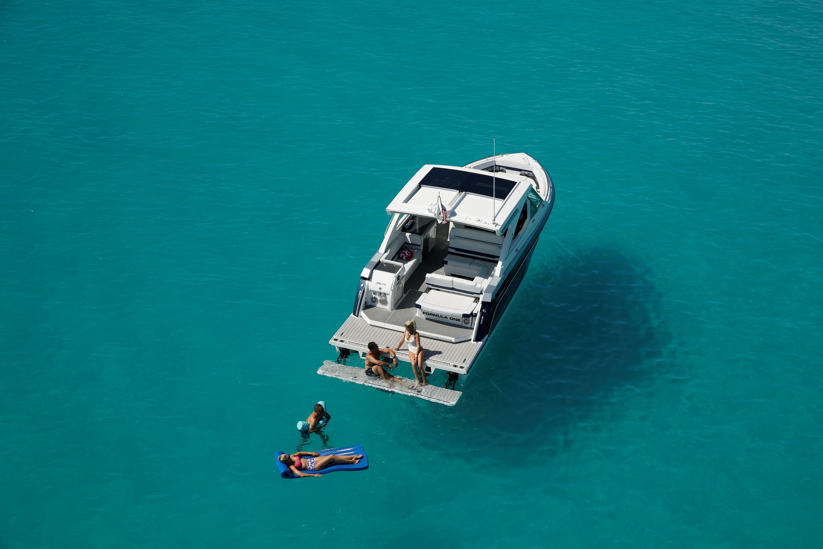 Extension swim platform