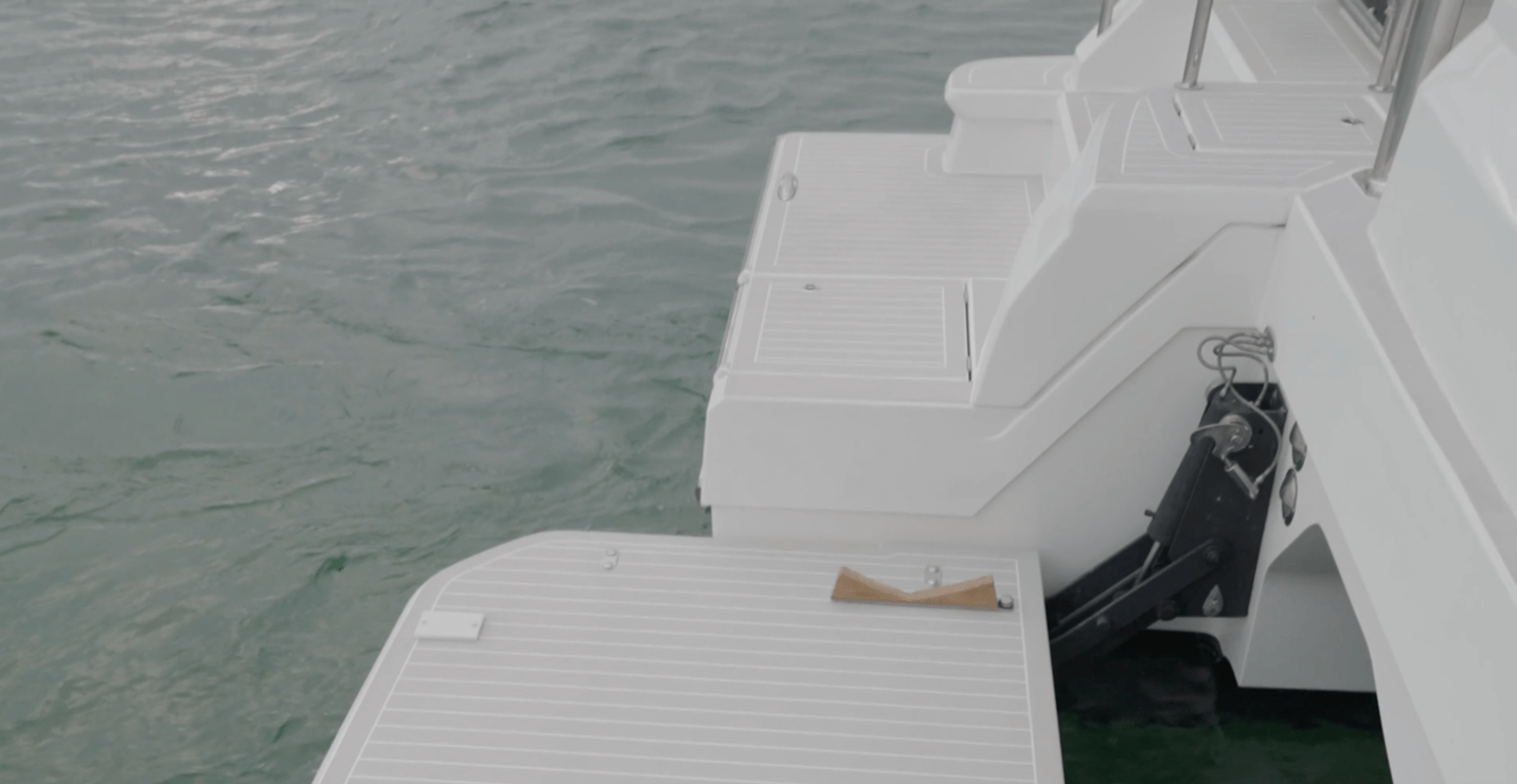 Aquila 50 optional second swim ladder