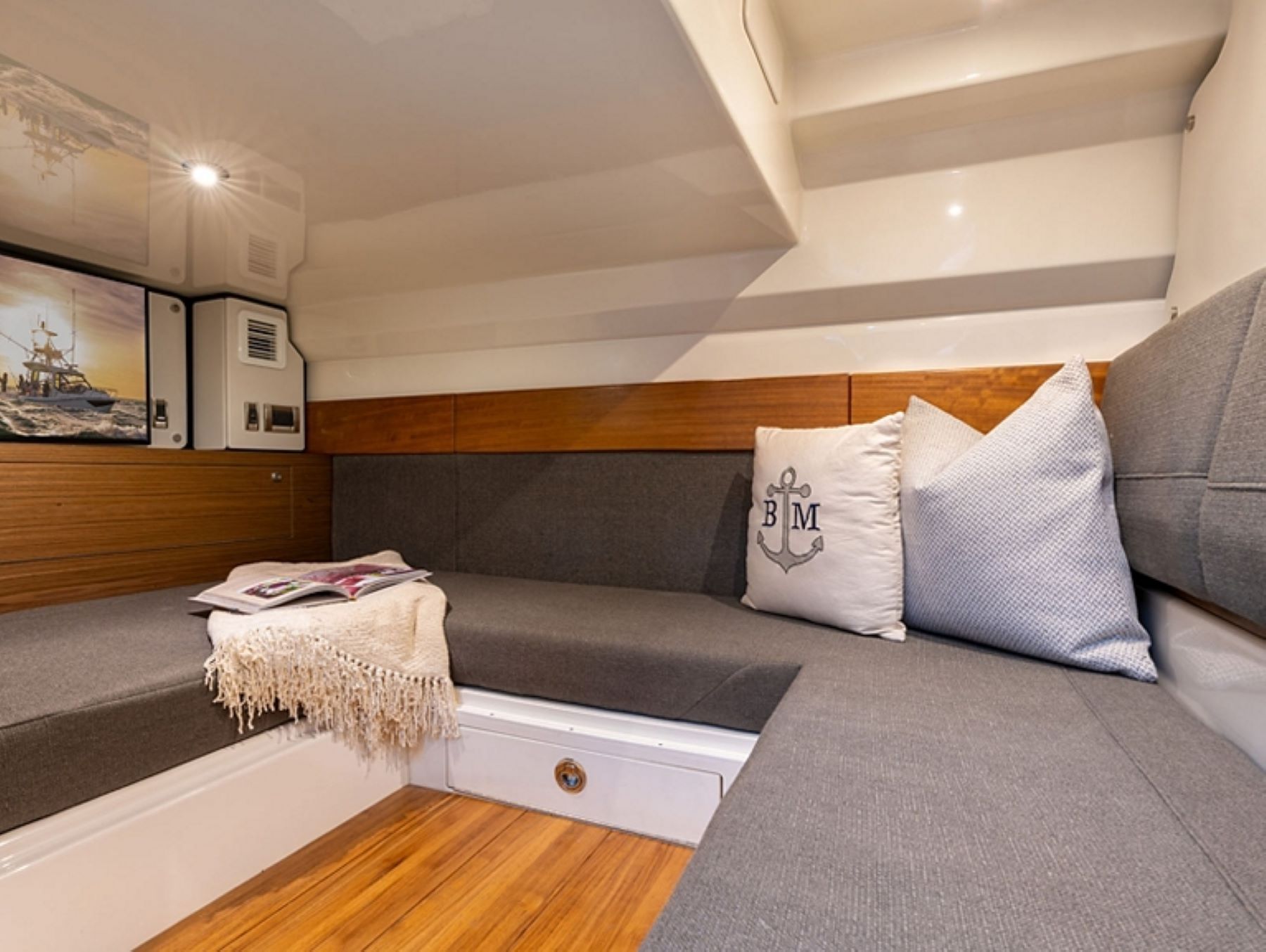 Boston Whaler 365 Conquest under-helm berth