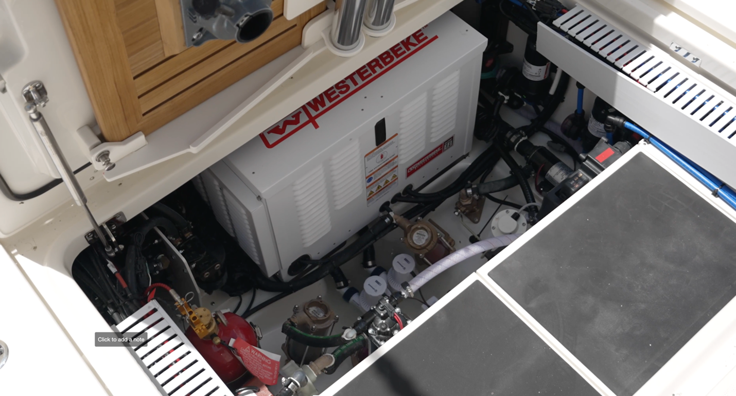 Boston Whaler 350 Realm machinery area